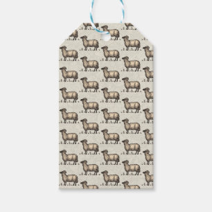 Étiquettes-cadeau Agneau de mouton Vintage animal de ferme