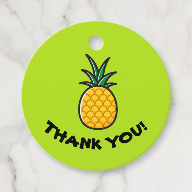 Étiquettes Cadeau Aiguille Personnalisée Tags de Faveur Tropicale (Devant)