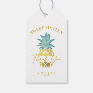 Étiquettes-cadeau Aiguille tropicale 16 Merci ID922