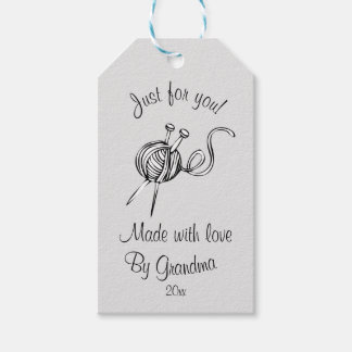 Étiquettes-cadeau Aiguilles à fils et à Tricot modifiables, juste po