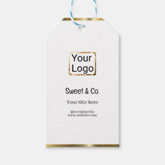 Étiquettes-cadeau ajoutez personnalisé votre logo nom de l'entrepris