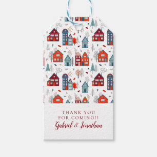 Étiquettes-cadeau Ajoutez votre art populaire scandinave nommé de