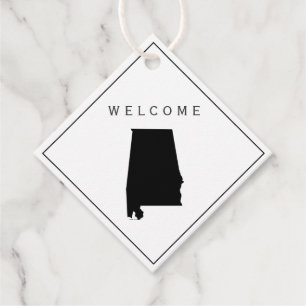 Étiquettes Cadeau Alabama Welcome Bag Tags cadeaux pour le week-end 