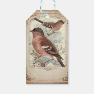 Étiquettes-cadeau Album de coupures vintage à motif floral encadré a