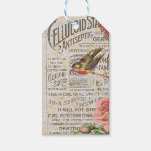 Étiquettes-cadeau Album de Publicités Anciennes Fleurs de Corail