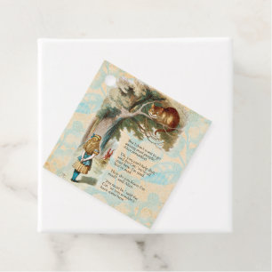 Étiquettes Cadeau Alice au pays des merveilles Cheshire Cat Mad