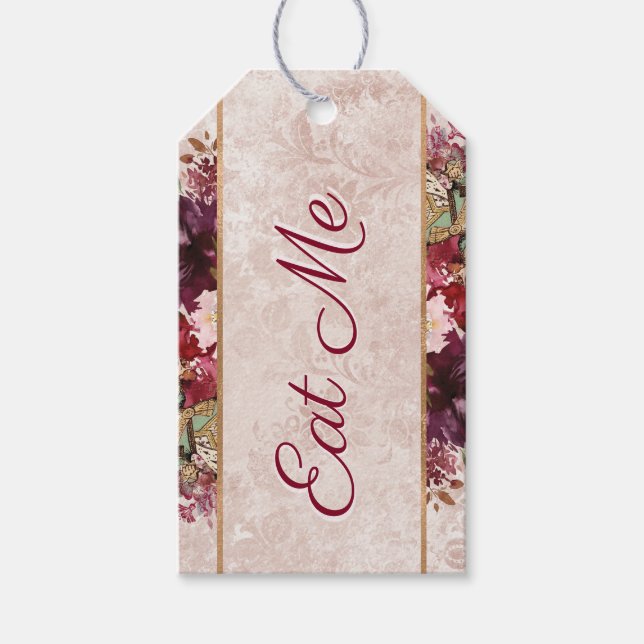 Étiquettes-cadeau Alice au pays des merveilles Tea Party Mange-moi l (Devant)