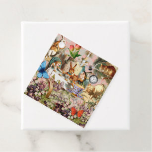 Étiquettes Cadeau Alice in Wonderland tea party characters