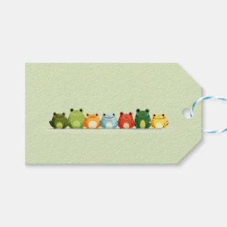 Étiquettes-cadeau Alignement de Grenouilles Mignonnes – Art d'Animau