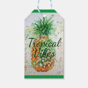 Étiquettes-cadeau Alimentation en ananas Vibes tropicales Vibes oran