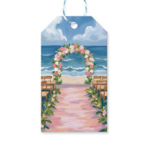 Allée de mariage de plage aquarelle florale