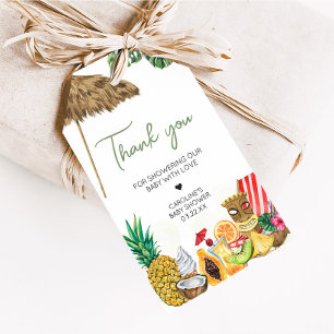 Étiquettes-cadeau Aloha Tropical Hawaiian Baby shower Favoriser Tags