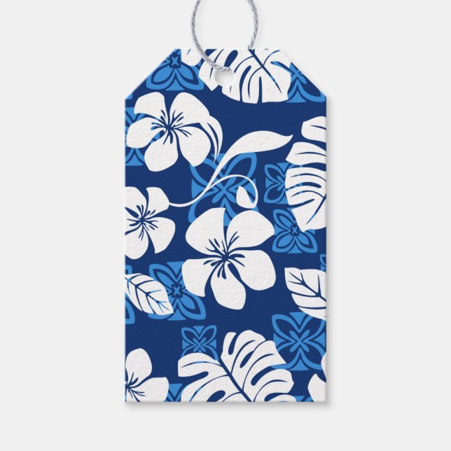 ÉTIQUETTES-CADEAU ALOHA VENDREDI (BLEU) CADEAUX (Devant)