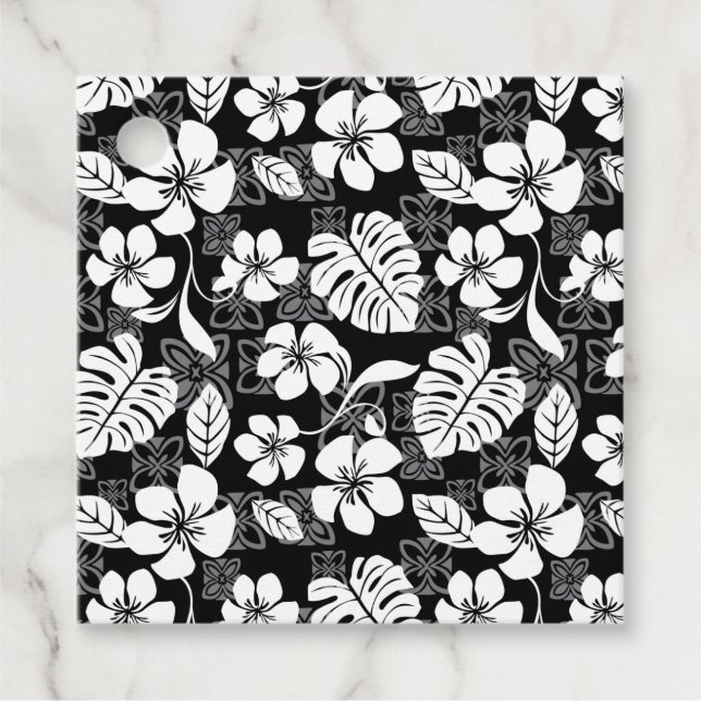 ÉTIQUETTES CADEAU ?ALOHA VENDREDI (NOIR) (Devant)