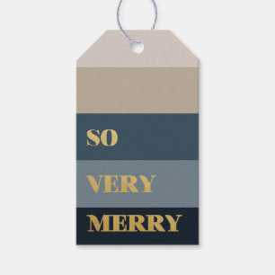 Étiquettes-cadeau Alors très joli bleu rayures Noël
