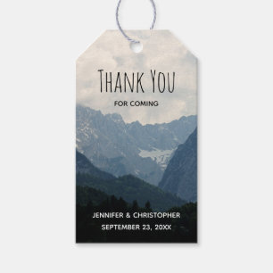 Étiquettes-cadeau Alpine Mountains Nature Mariage campagnard photo