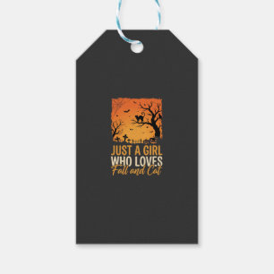Étiquettes-cadeau Amateur de chat Halloween Graphique de coucher de 