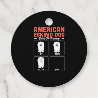 Étiquettes Cadeau American Eskimo Chien Guide De Formation