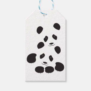 Étiquettes-cadeau Amitié des pandas