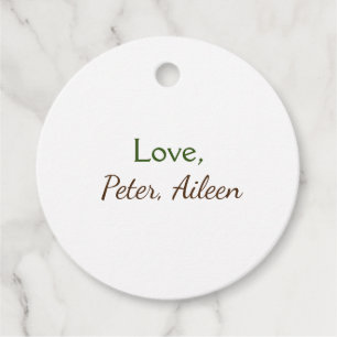 Étiquettes Cadeau amour ajouter un nom simple texte modifiable minim