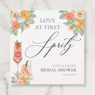 Étiquettes Cadeau Amour au premier Spritz Cocktail lumineux Enterrem