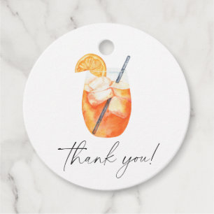 Étiquettes Cadeau Amour au premier spritz Remerciements pour l'enter
