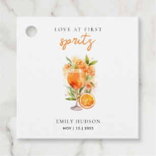 Étiquettes Cadeau Amour au premier Spritz Shower de Mariée