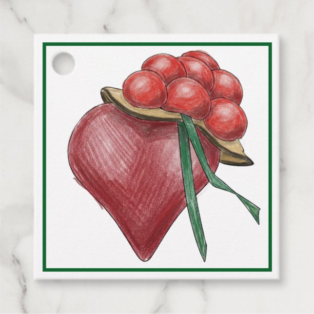 Étiquettes Cadeau Amour noir (Devant)