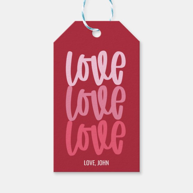 Étiquettes-cadeau Amour personnalisé Amour Amour Saint Valentin (Devant)