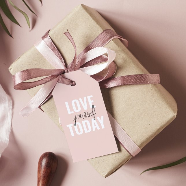 Étiquettes-cadeau Amour Positif Vous-Même Aujourd'Hui Citation Paste (Créateur téléchargé)