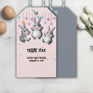 Étiquettes-cadeau Amusant Coloré Cute Hoppers Bunny Baby shower