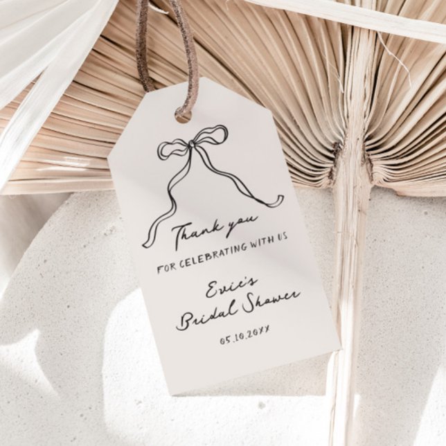 Étiquettes-cadeau Amusant Mariage Shower Ruban Écriture Manuscrite (Créateur téléchargé)
