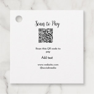Étiquettes Cadeau Analyser pour payer scanner code QR ajouter des dé