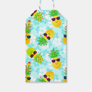 Étiquettes-cadeau Ananas de Noël Tropical