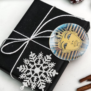 Étiquettes Cadeau Ancien roi pharaon égyptien