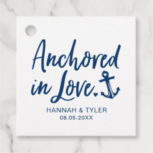 Étiquettes Cadeau Ancré Dans Love Beach Mariage Nautique