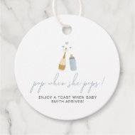 Étiquettes Cadeau ANDI Dusty Blue Pop Quand Elle Pop Douche