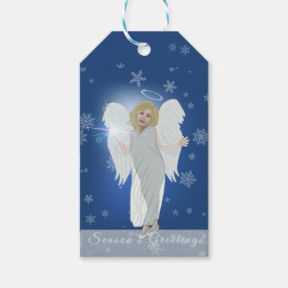 Étiquettes-cadeau Ange de neige
