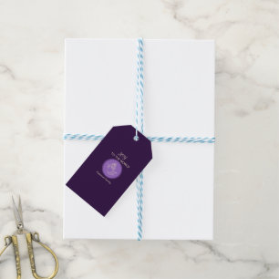 Étiquettes-cadeau Ange Lavande Radieux de Joie Cadeau de Premier Nom