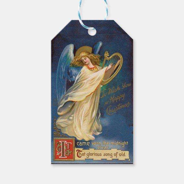 Étiquettes-cadeau Angel Cette Chanson Glorieuse De Vieux Noël (Devant)