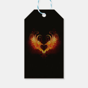 Étiquettes-cadeau Angel Fire Heart with Wings