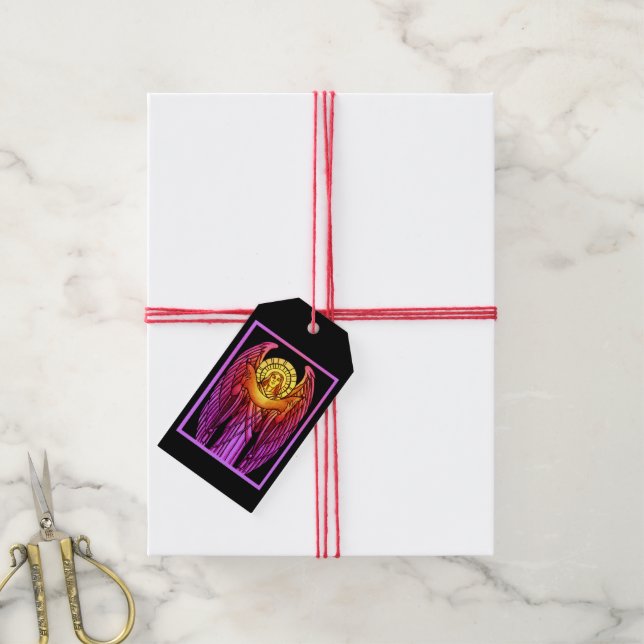 Étiquettes-cadeau Angle en verre tendu (Avec de la ficelle)
