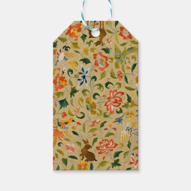 Étiquettes-cadeau Animal Antique Cheval Oiseau Deer Rabbit (Devant)