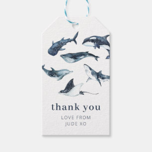 Étiquettes-cadeau Animaux marins