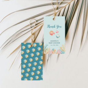 Étiquettes-cadeau Animaux sous-marins Shower Bébé Coloré