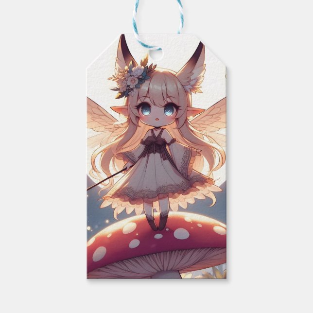 Étiquettes-cadeau Anime Girl Pixie Hippie Lune Fée (Devant)