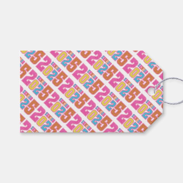 Étiquettes-cadeau Année 2025 (Devant (Horizontal))