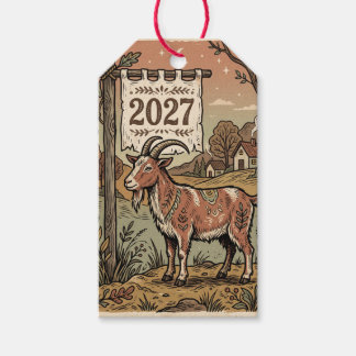 Étiquettes-cadeau Année de la Chèvre 2027 pour Femme