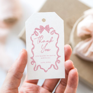 Étiquettes-cadeau Anniversaire de Bow Coquette