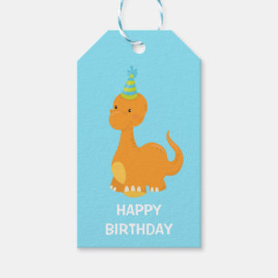 Étiquettes-cadeau Anniversaire de enfant Dinosaur